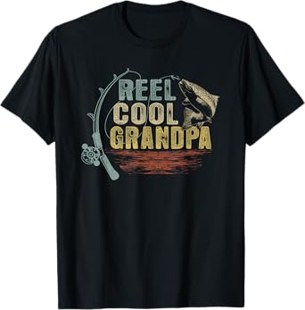 Funny Fishing Vintage Reel Cool Grandpa T-Shirt