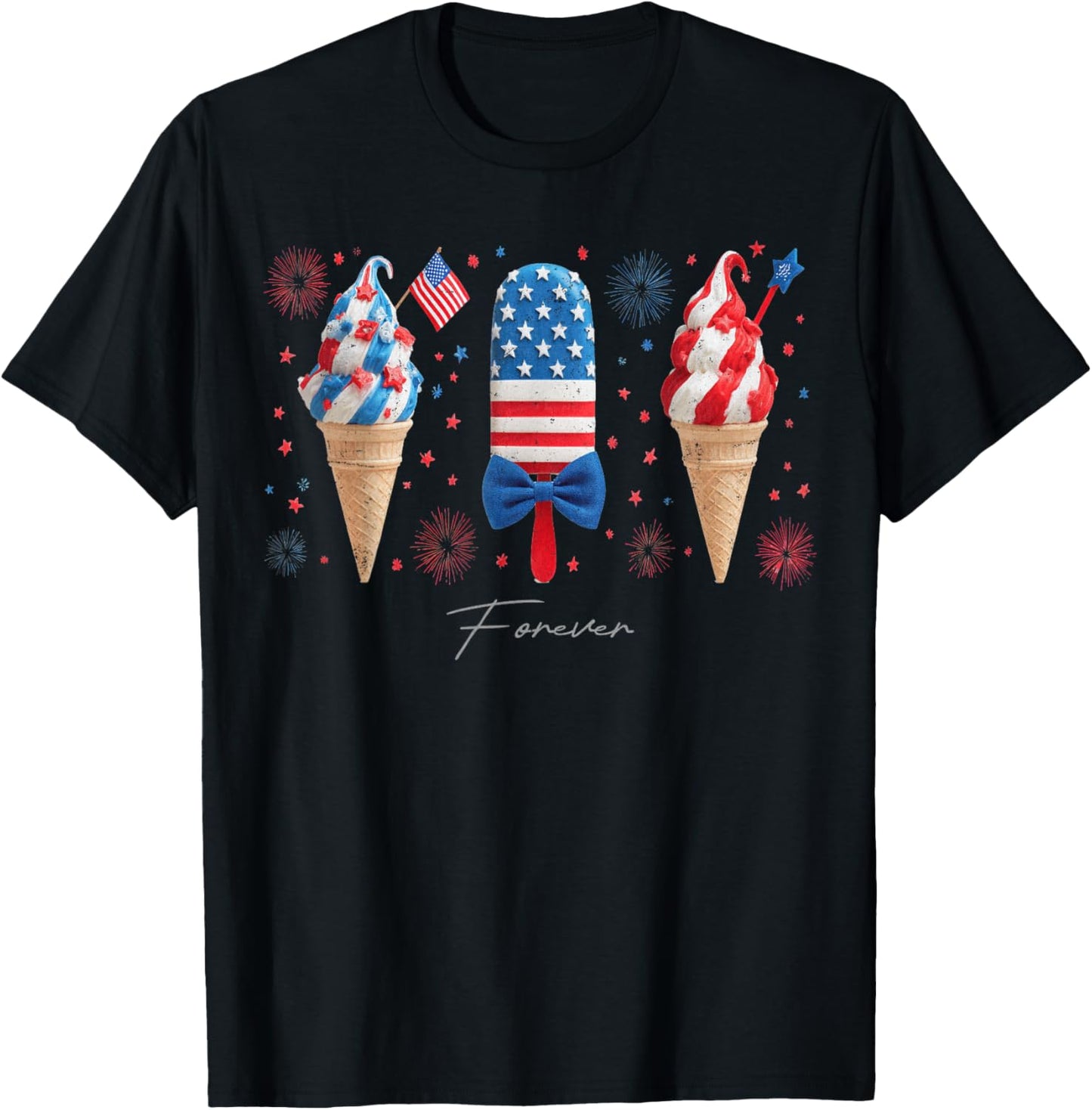 July 4th Women Men Patriontic American Flag Independence Day T-shirt