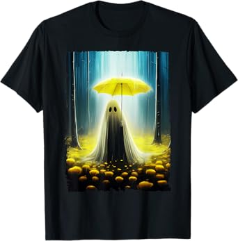 Vintage Floral Ghost Halloween Costume Gothic Ghost Spooky T-Shirt