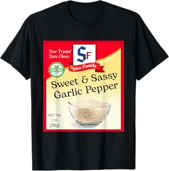 Sweet & Sassy Garlic Pepper Condiment Costume Holiday T-Shirt