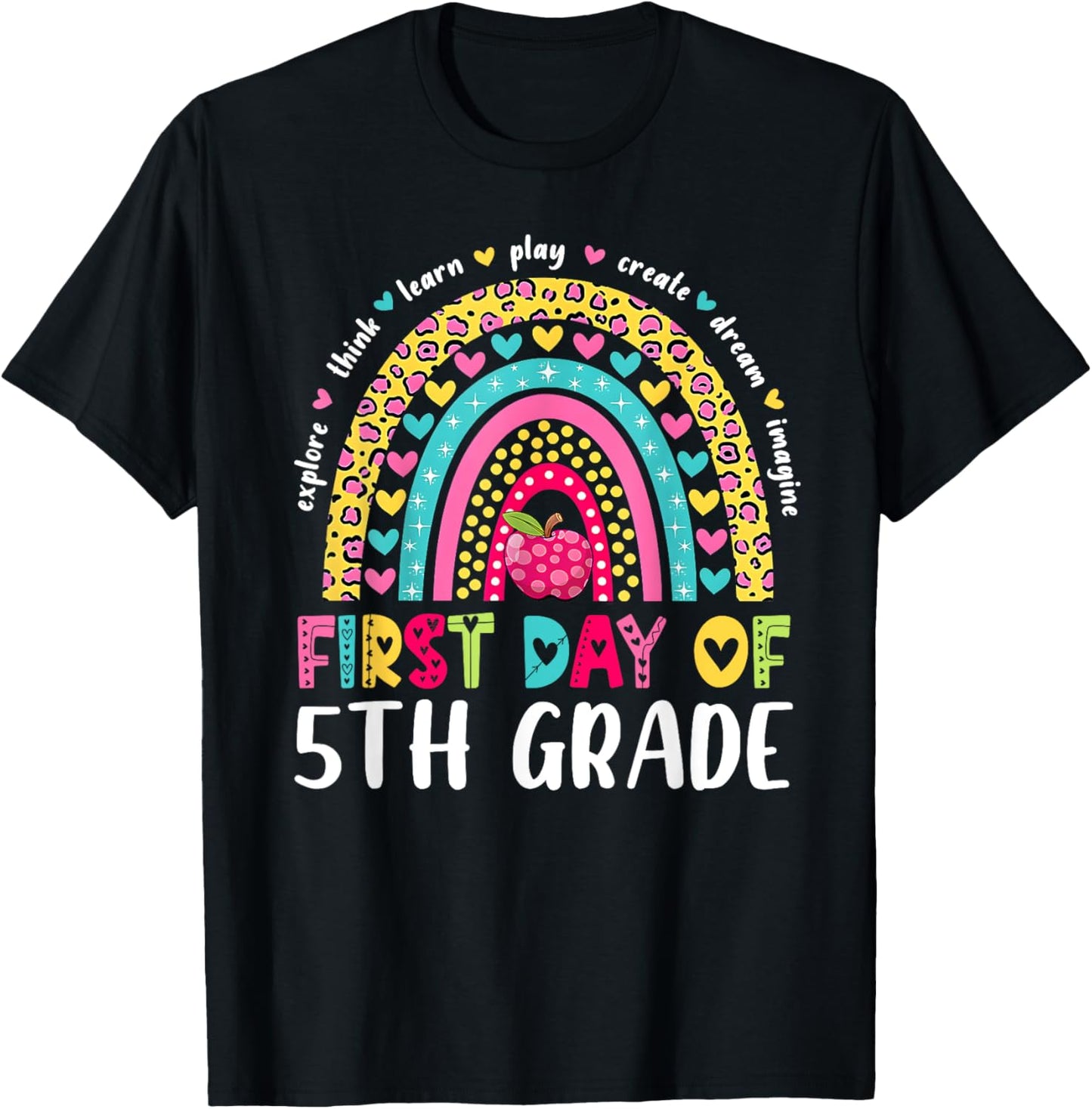 Groovy 5th Grade Back To School First Day Of Fifth Grade T-shirt by TeeBrew