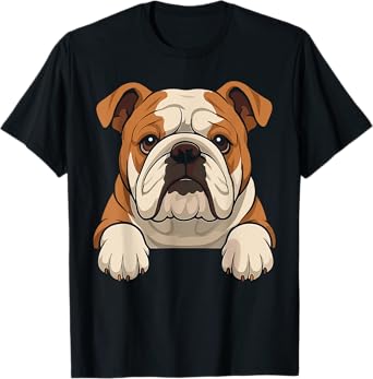 Funny English Bulldog Dog Lover Pocket T-Shirt