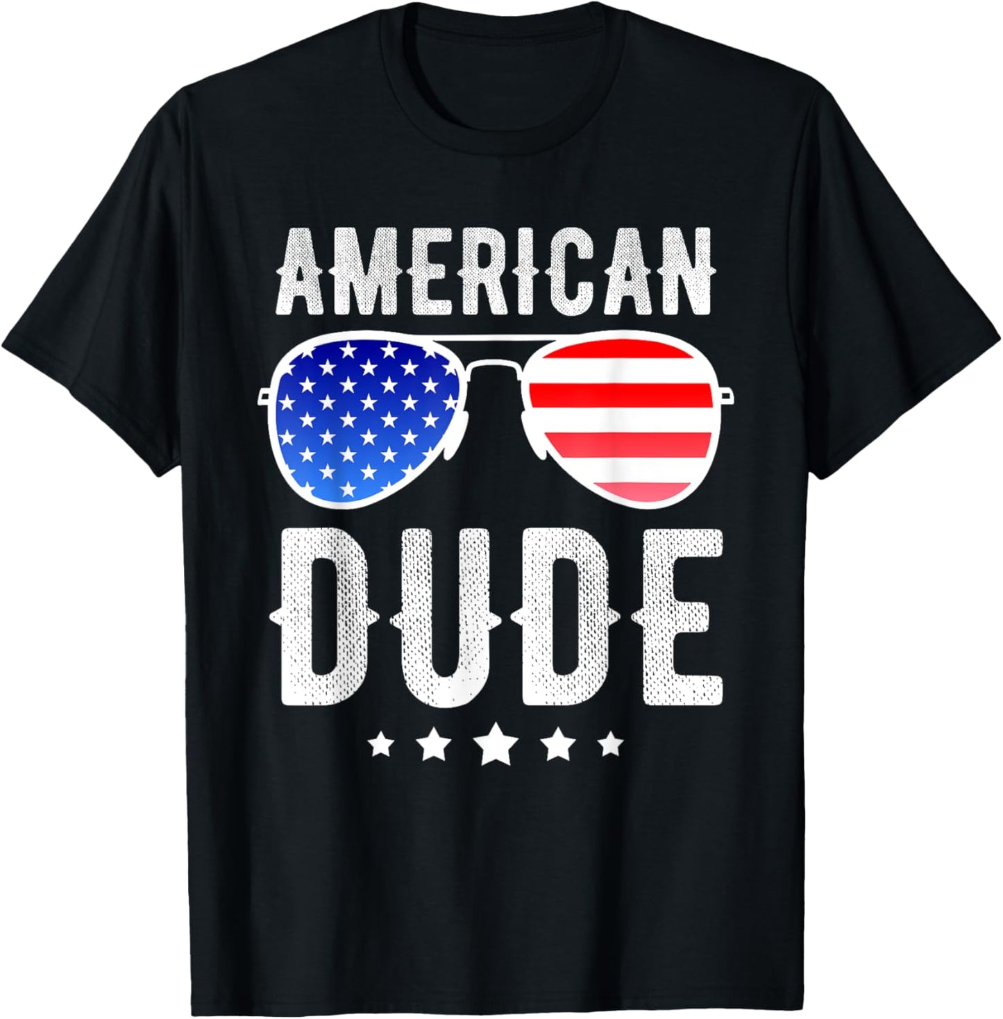 American Dude Sunglasses 4th Of July Patriotic Boy Men Kids T-Shirt