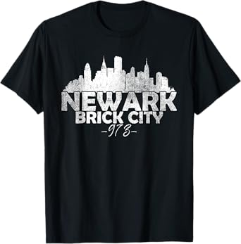 Newark New Jersey NJ | Brick City Skyline T-Shirt