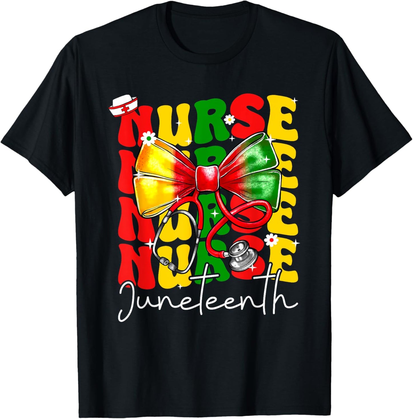 Juneteenth Nurse Black Freedom Day 1865 Black History Month T-Shirt