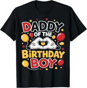 Daddy Of The Birthday Boy Shirt matching Dad Son Family Bday T-Shirt