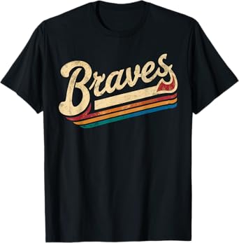 Vintage Braves Name Retro Classic T-Shirt