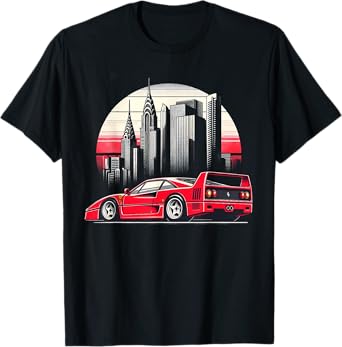 F40 Italian Horse Red Classic Supercar T-Shirt