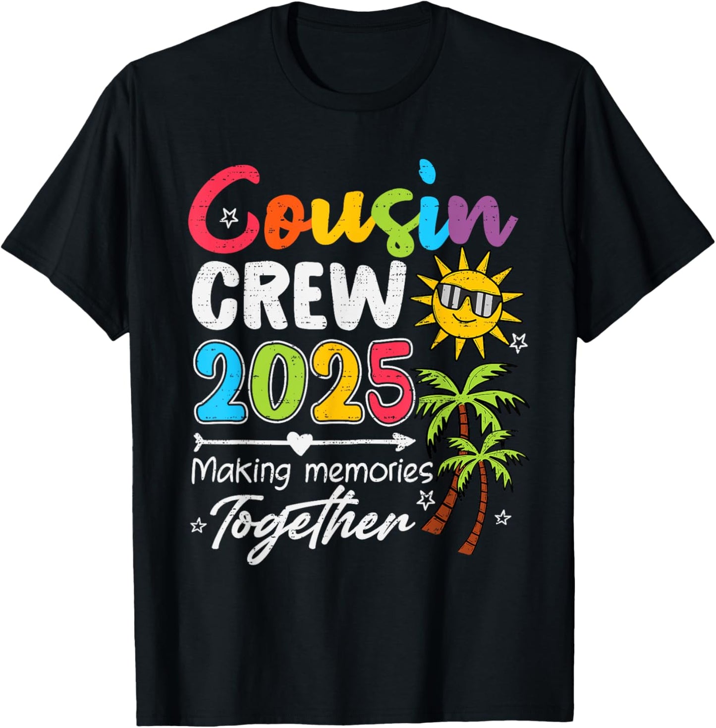Cousin Crew 2025 Summer Vacation Beach Family Trips Matching T-Shirt