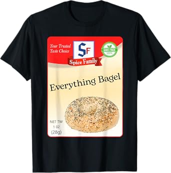 Everything Bagel Condiment Holiday Spice Group Costumes T-Shirt