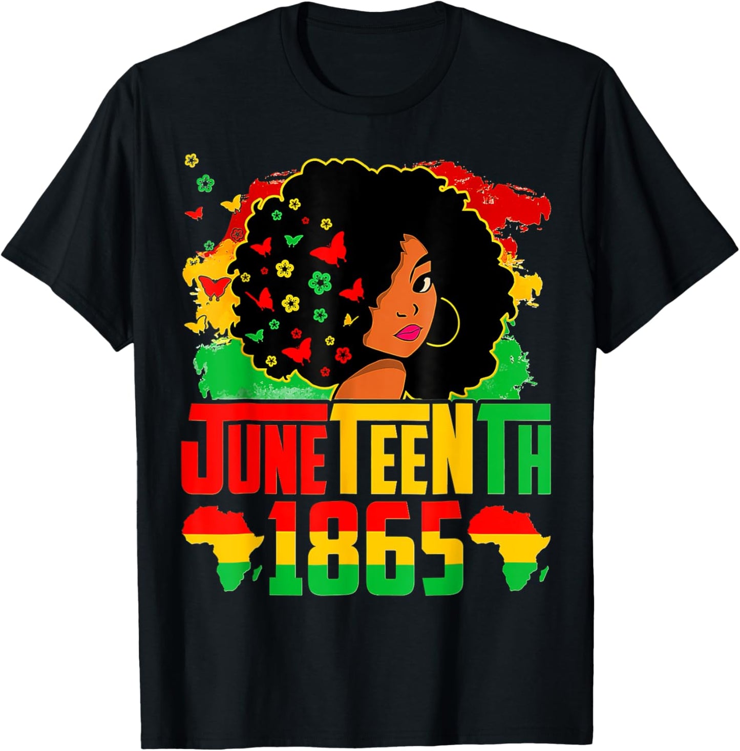 1865 Juneteenth Is My Independence Day Black Womens T-Shirt