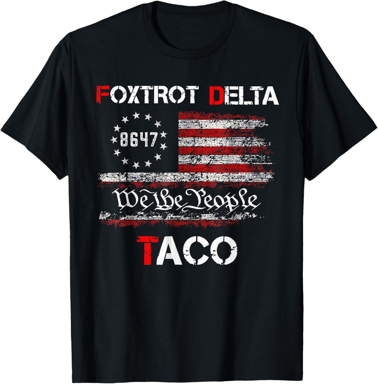 Foxtrot Delta TACO Retro Taco 8647 T-Shirt