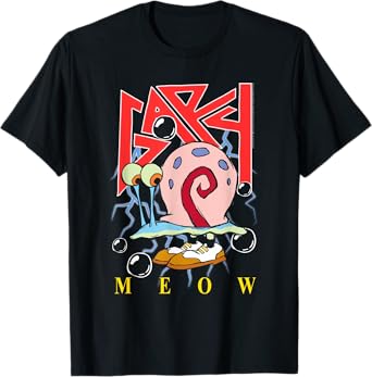SpongeBob SquarePants Gary Snail Heavy Metal Band T-Shirt