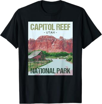 Capitol Reef National Park Utah Poster Design T-Shirt