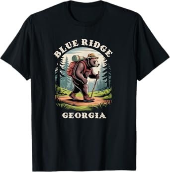 Blue Ridge, Georgia GA Mountains Hiking Bear Forest T-Shirt
