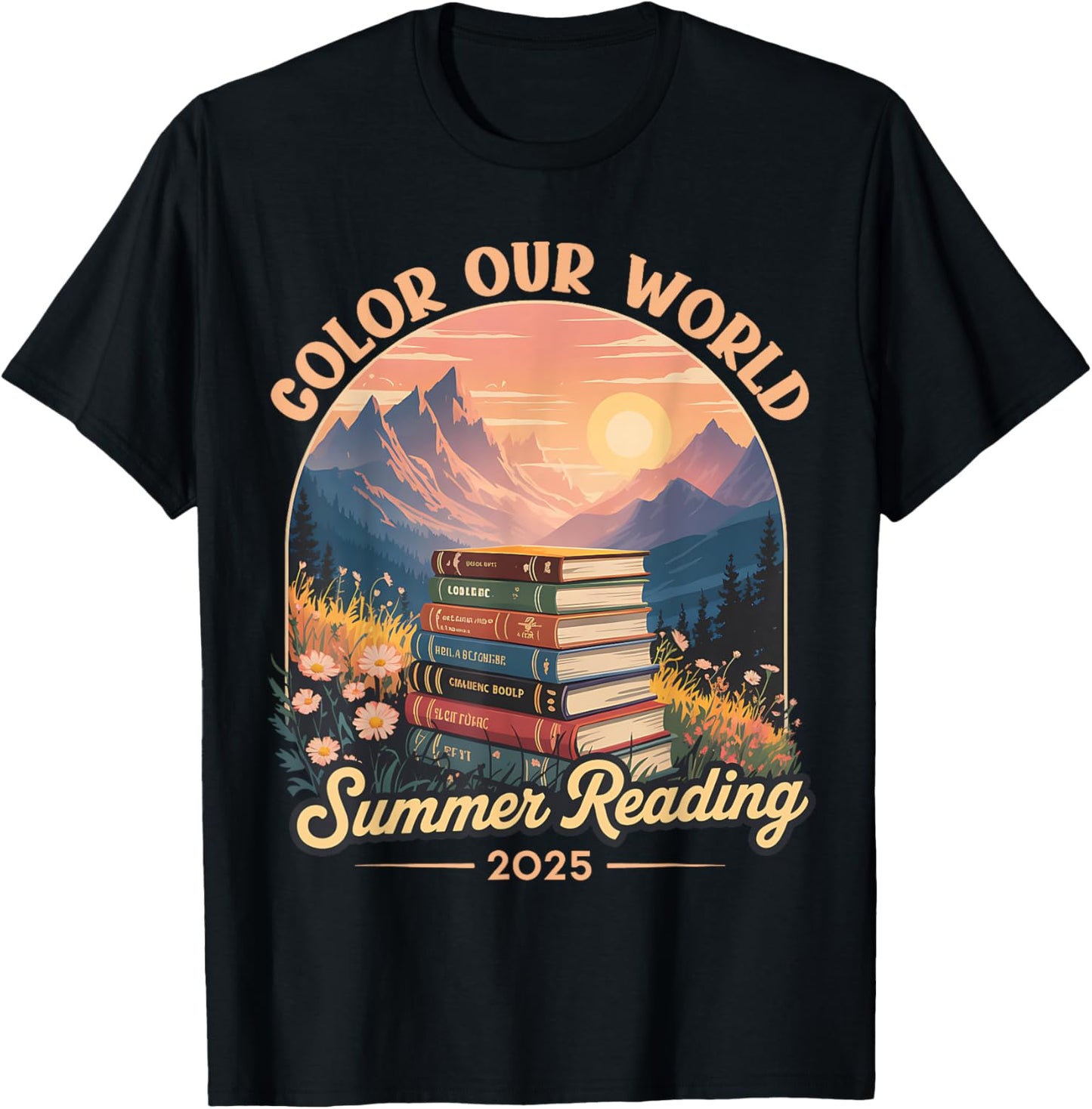 Color Our World Summer Reading 2025 Adventure Book Lover T-Shirt
