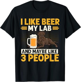 Chocolate Labrador Retriever Dog Beer Chocolate Lab T-Shirt for Men Women
