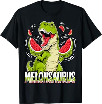 Melonsaurus Watermelon Dinosaur Summer Tropical Fruits T-Shirt