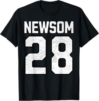 Gavin Newsom 2028 for President Number 28 Vintage T-Shirt