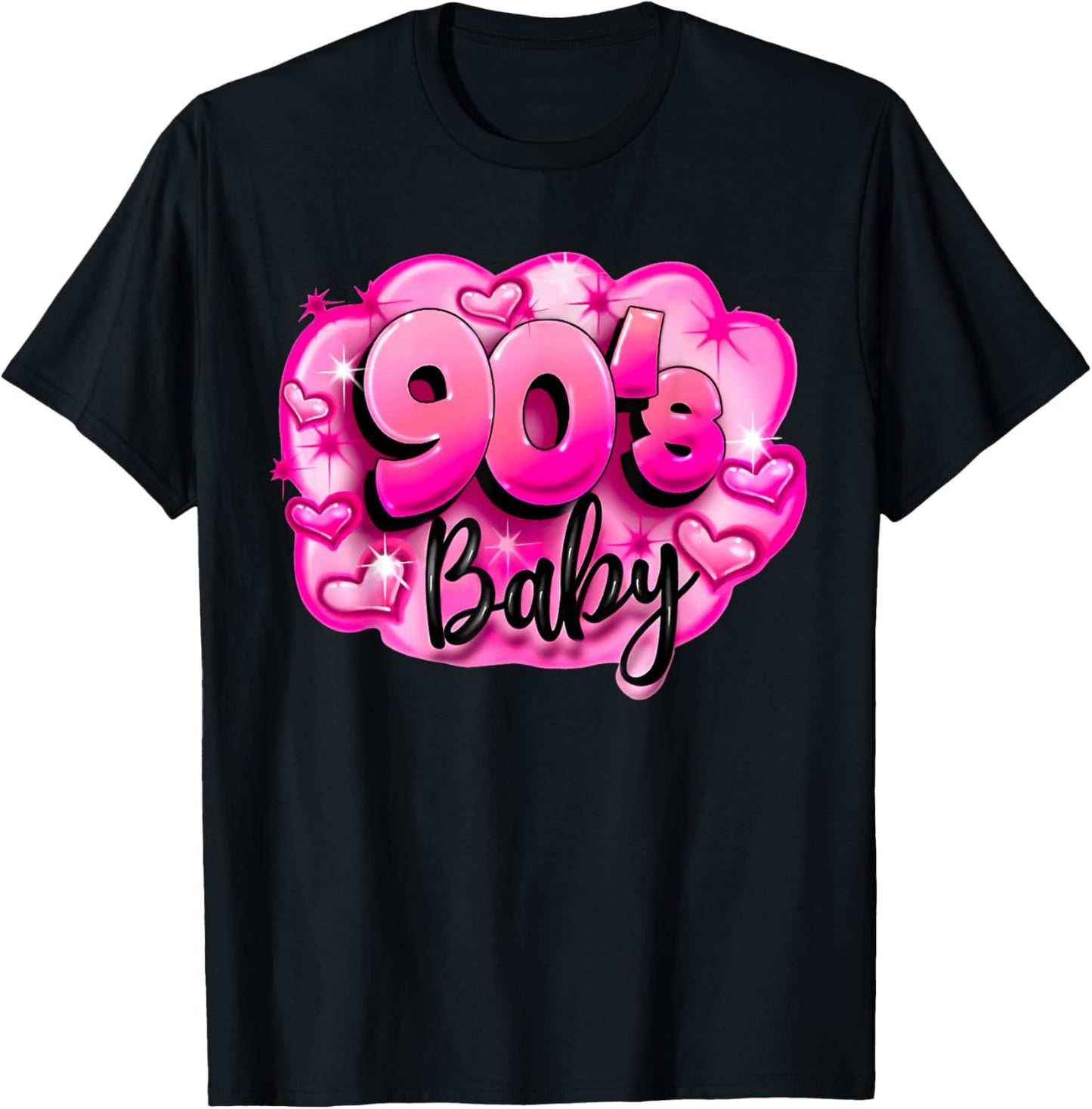 90s baby Classic Airbrush Style Graphic Retro Birthday Party T-Shirt