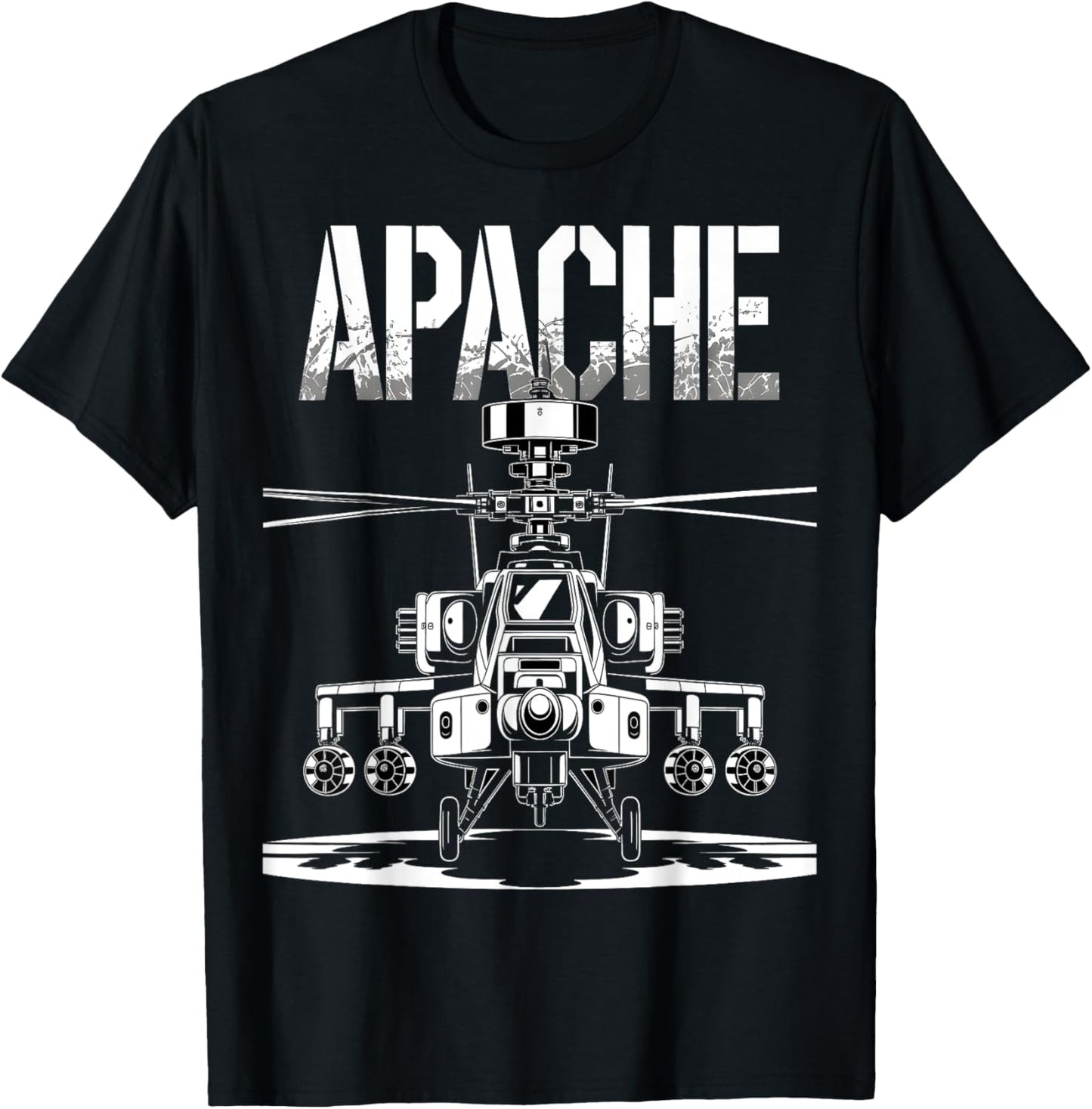 Apache Helicopter Military Attack Chopper T-Shirt
