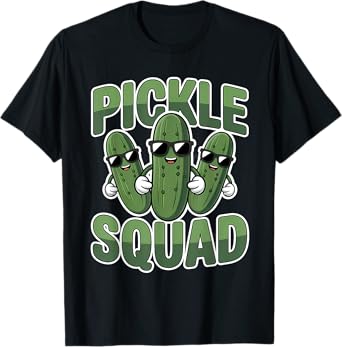 Pickles Dill Cucumber Pickling Funny Pickle Squad T-Shirt