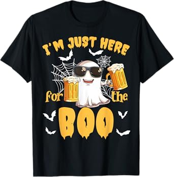 Funny I'm Just Here for The Boos Ghost T-Shirt