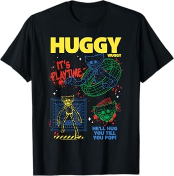 Poppy Playtime Huggy Wuggy He'll Hug You Till You Pop! T-Shirt