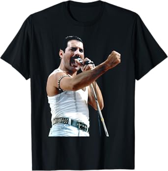 Freddie Mercury Of Rock Group Queen At Live Aid 1985 T-Shirt