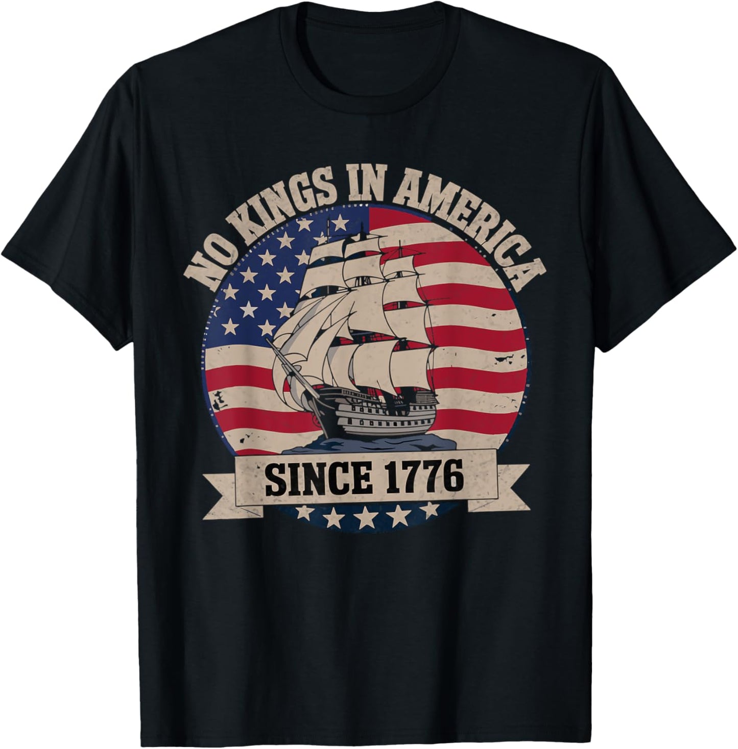 No Kings In America Since 1776 Vintage Patriotic Usa T-shirt
