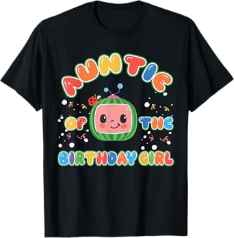 Auntie Of The Birthday Girl Melon Family Matching Funny T-Shirt