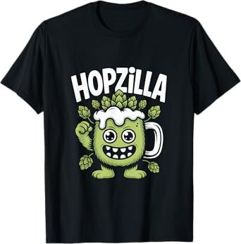 Hopzilla Craft Beer Hops Monster IPA Ale Humor T-Shirt