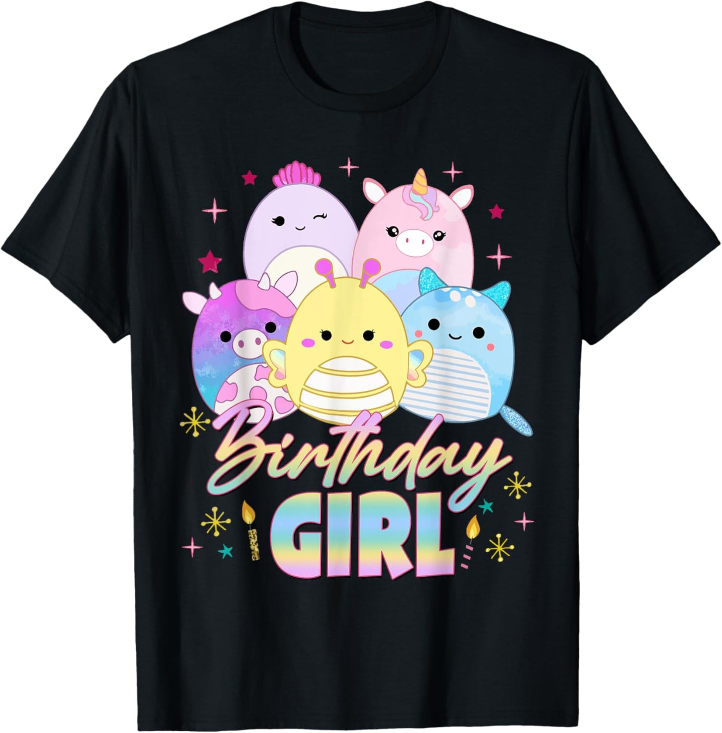 Birthday Girls For Birthday Party Squish Squad Mallow Kids T-Shirt