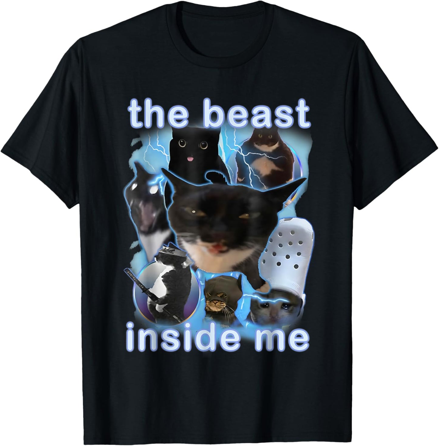 The Beast Inside Me Freak Cursed Cat Funny Cats Meme Humor T-Shirt