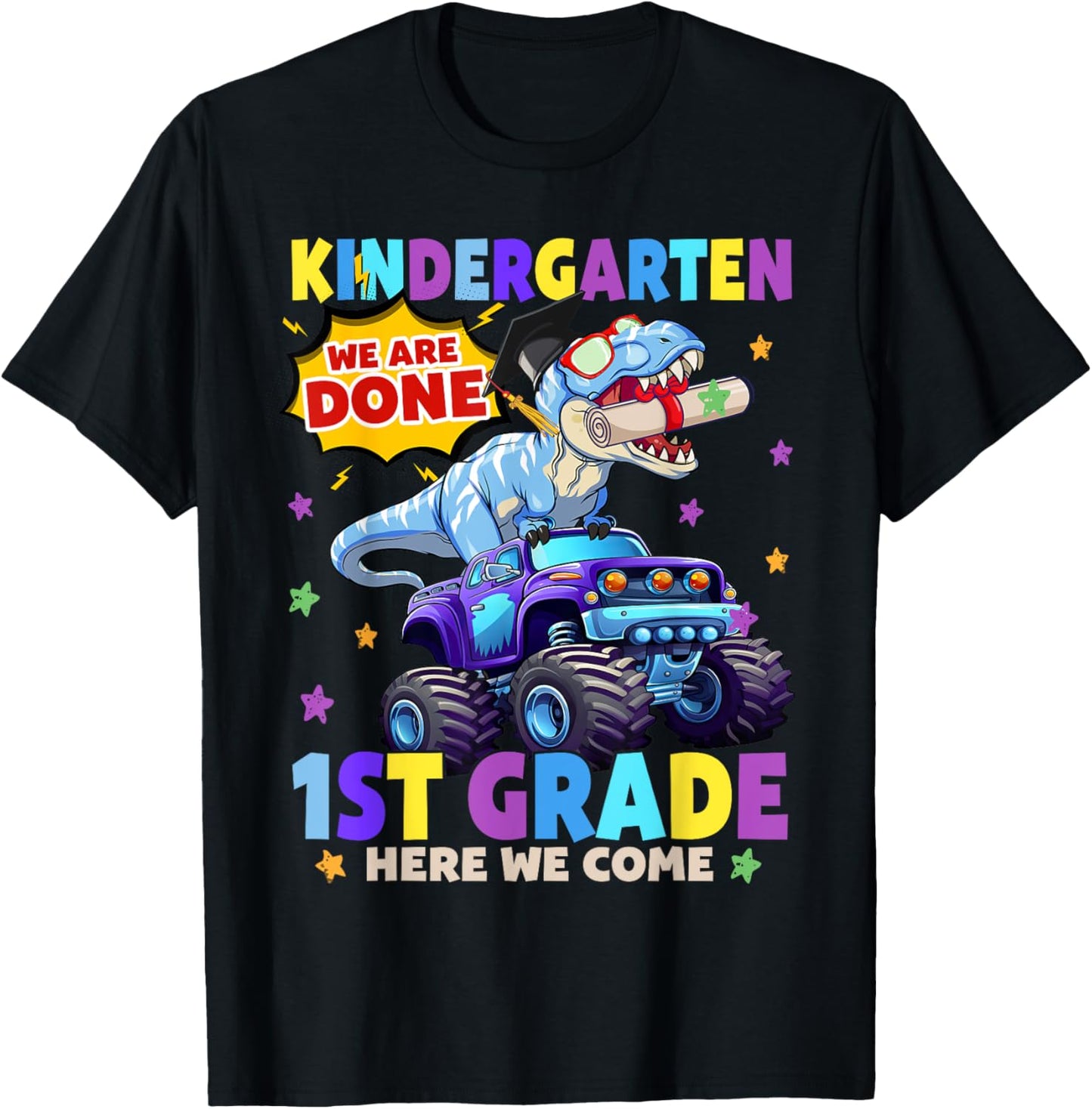 Kindergarten Graduation 2025 Boys Graduate Dinosaur Grad T-Shirt