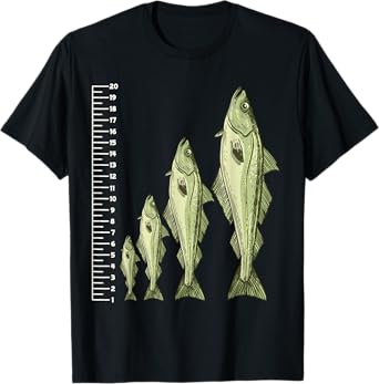 Funny Fish Measuring design for Fishing lovers T-Shirt