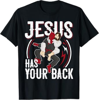 Jesus Has Your Back Shirt Brazilian Jiu Jitsu BJJ Christian T-Shirt
