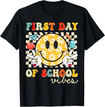 First Day Of School Vibes Back To School Teachers Students T-Shirt