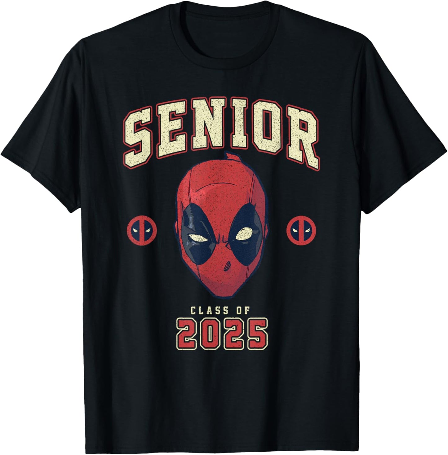 Marvel Deadpool Graduation Class Of 2025 Big Face Portrait T-Shirt