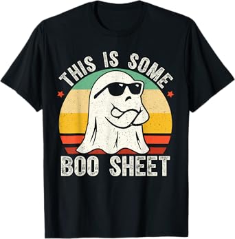 Funny Halloween Ghost Costume Vintage Mens Women T-Shirt