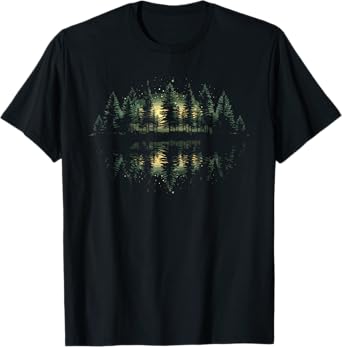Nature Reflection Forest Trees Outdoor Wildlife T-Shirt