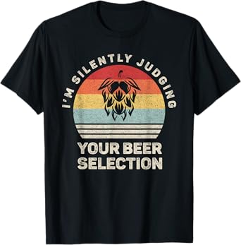 Retro I'm Silently Judging Your Beer Selection Hops Flower T-Shirt