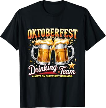 Oktoberfest Drinking Team Funny Beer Party Design T-Shirt