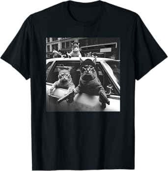 Funny cat Gang Vintage T-Shirt