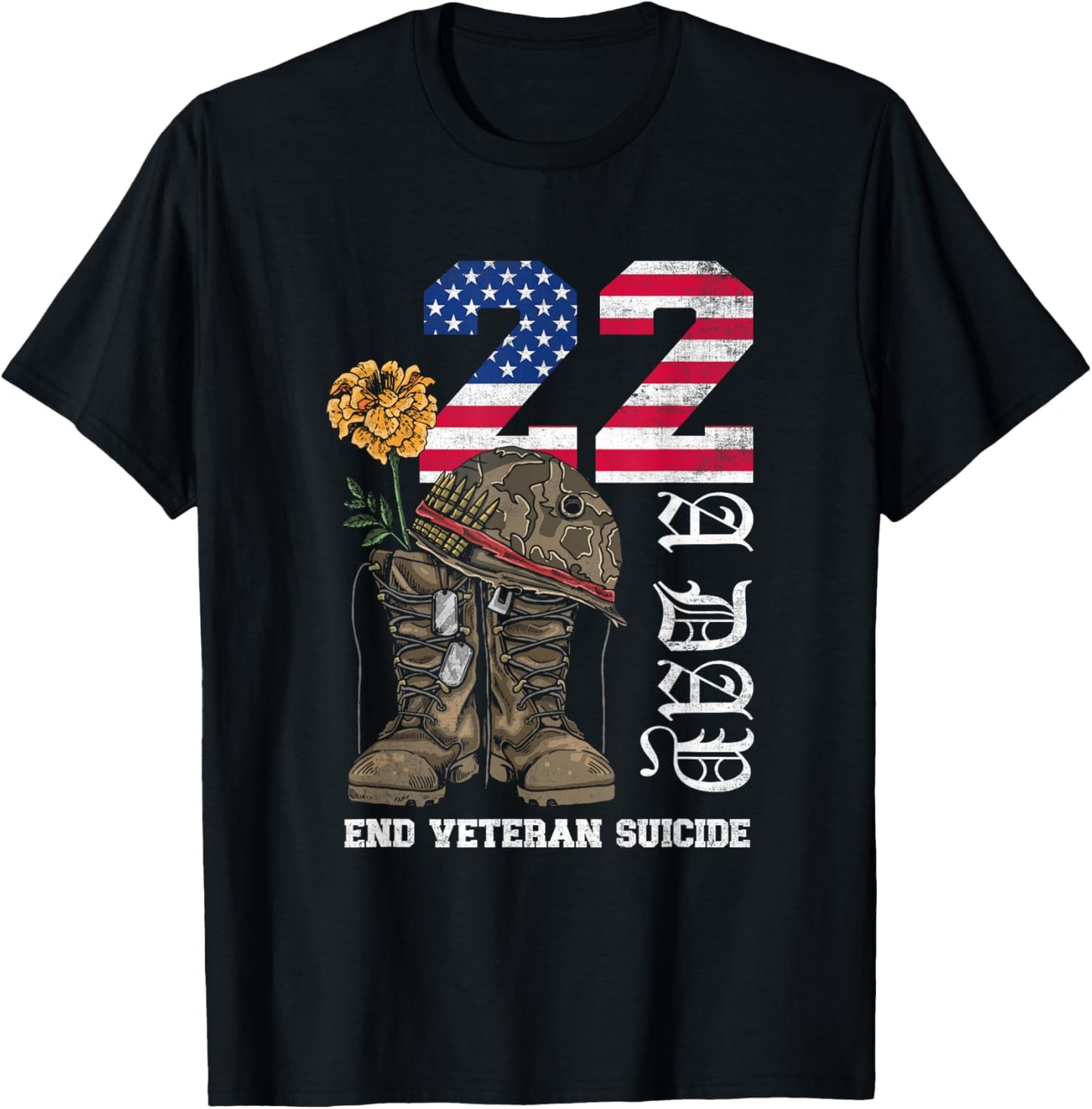 Veteran 22 A Day Take Their Lives End Veteran Suicide T-Shirt