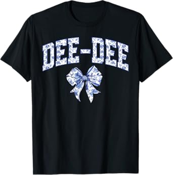 Dee-Dee Coquette Toile Blue Bow Floral Family Matching T-Shirt