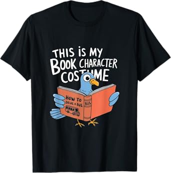 This Is My Book Character Costume Funny Pigeon Kids Reading T-Shirt