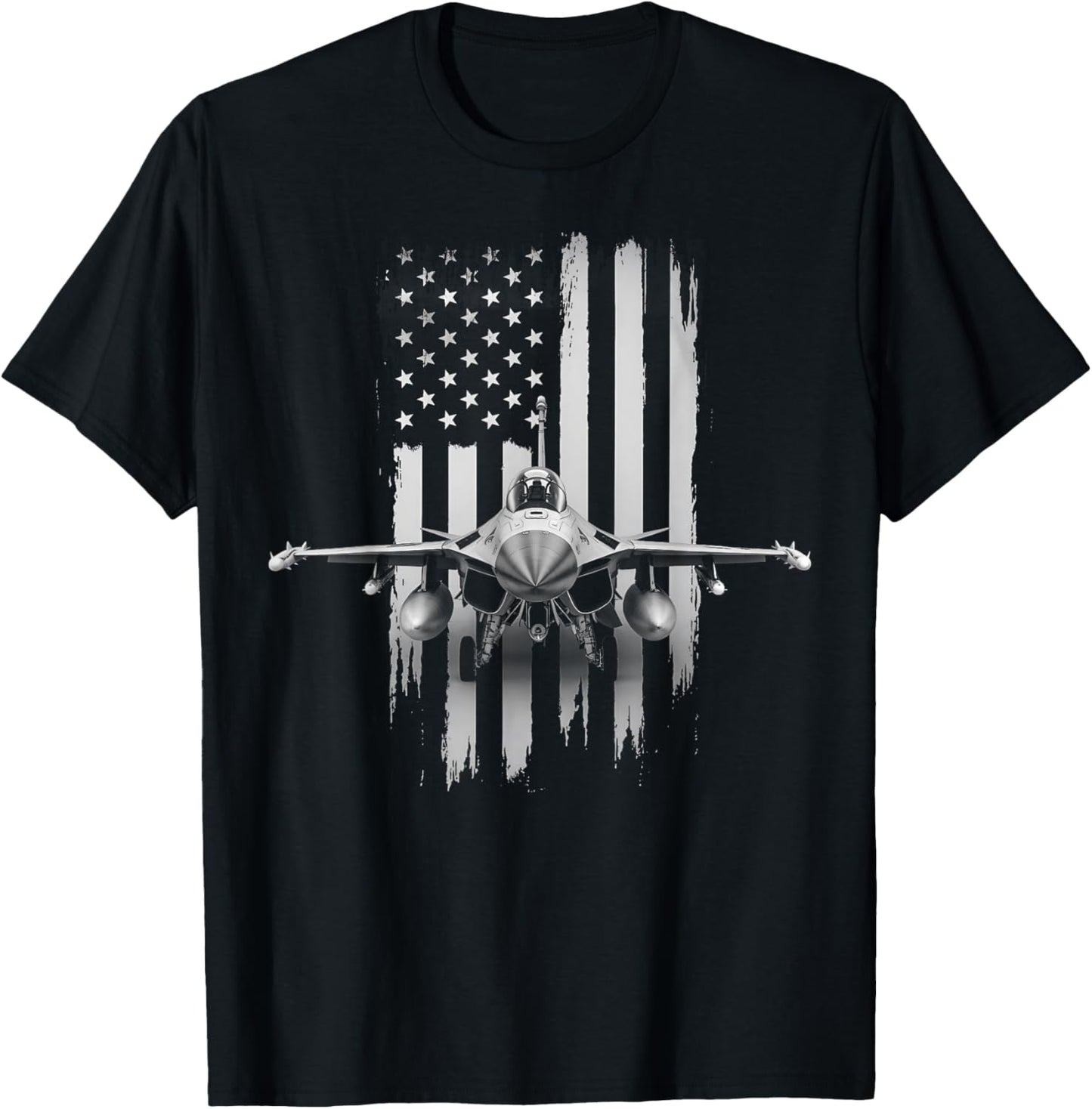 F16 Fighting Pilot US Flag Military Aviation Gift T-Shirt