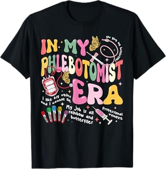 Phlebotomy Nurse In My Phlebotomist Era Groovy T-Shirt