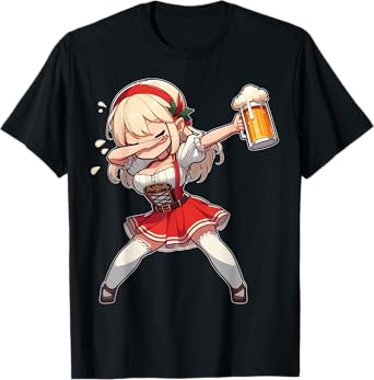 Dabbing Girl Lederhosen Germany Festival Oktoberfest Beer T-Shirt